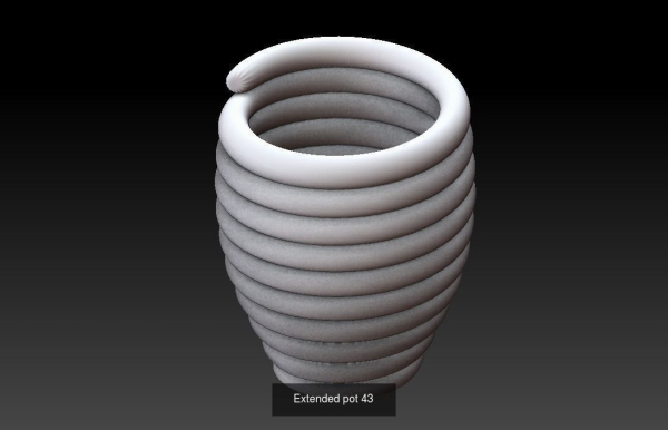 Collection 3d printing pots with custom design