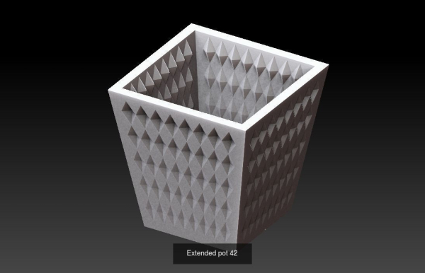 Collection 3d printing pots with custom design