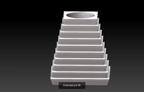 Collection 3d printing pots with custom design