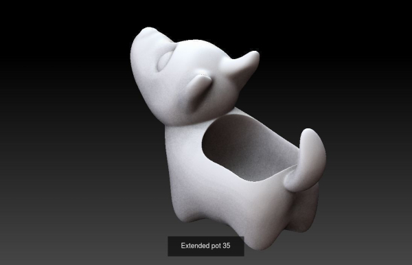 Collection 3d printing pots with custom design