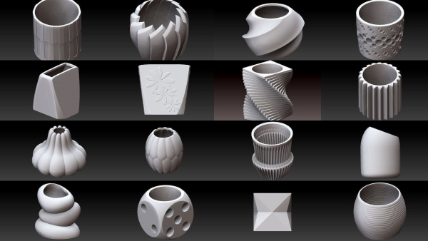 Collection 3d printing pots with custom design