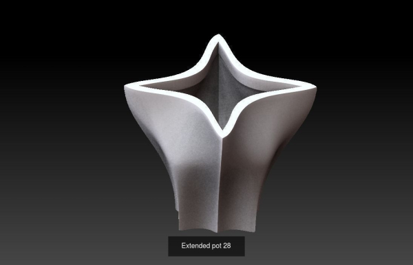 Collection 3d printing pots with custom design