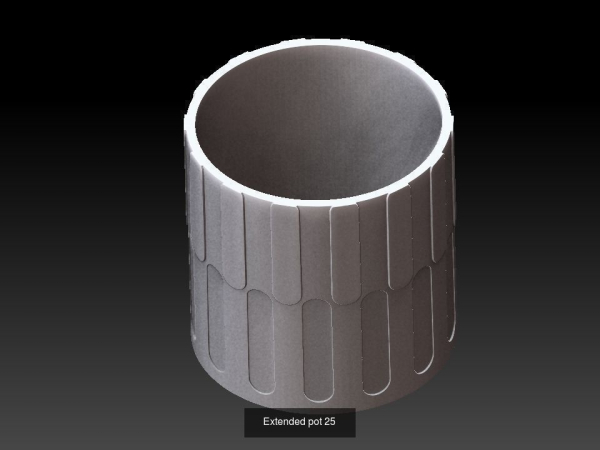 Collection 3d printing pots with custom design