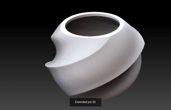 Collection 3d printing pots with custom design