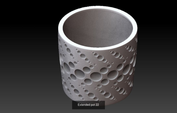 Collection 3d printing pots with custom design