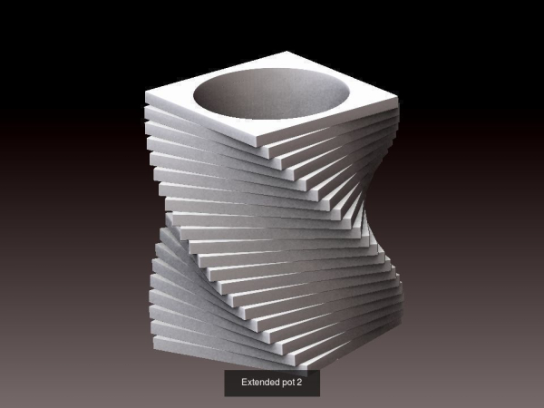 Collection 3d printing pots with custom design