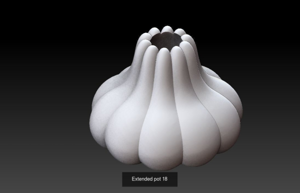 Collection 3d printing pots with custom design