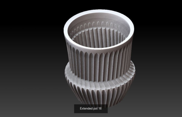 Collection 3d printing pots with custom design