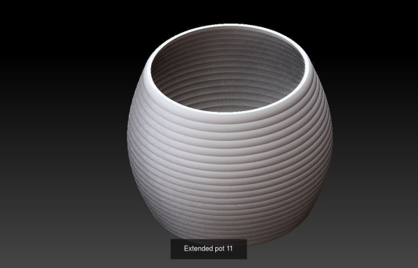 Collection 3d printing pots with custom design