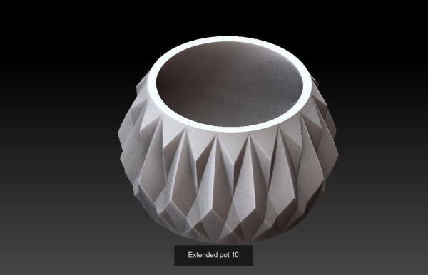 Collection 3d printing pots with custom design