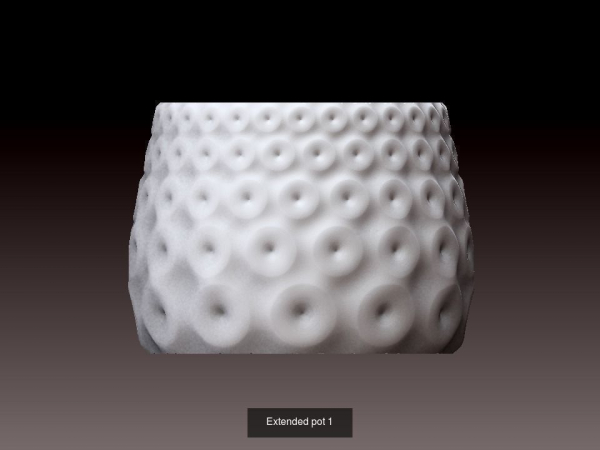 Collection 3d printing pots with custom design
