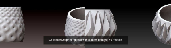 Collection 3d printing pots with custom design