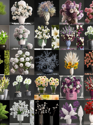 collection-of-bouquets-33-pieces-3d-model-max-obj-fbx