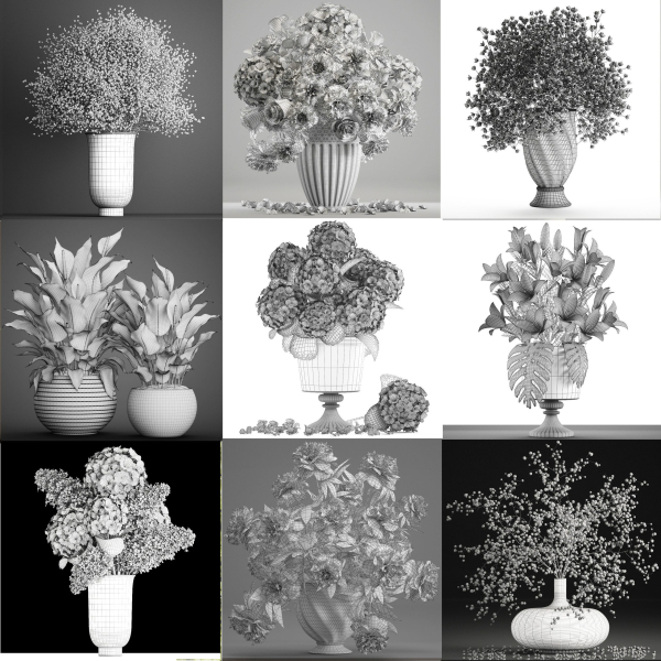 collection of bouquets 33 pieces