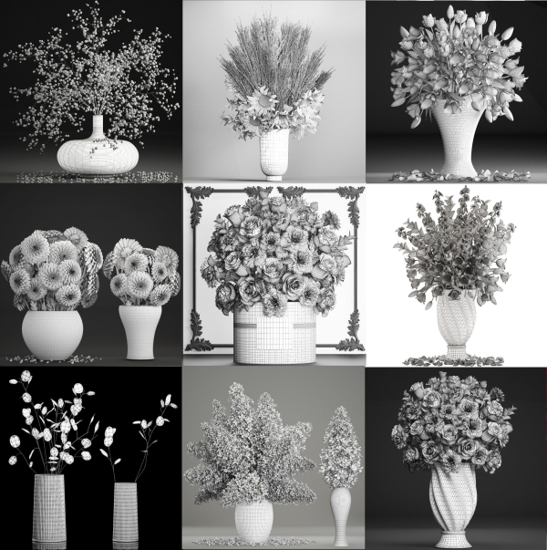 collection of bouquets 33 pieces