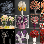 collection of bouquets 33 pieces
