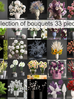 collection of bouquets 33 pieces