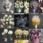 collection of bouquets 33 pieces