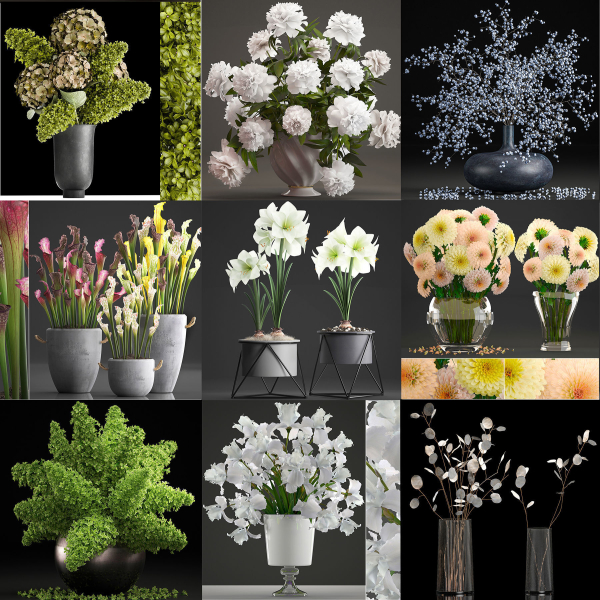 collection of bouquets 33 pieces