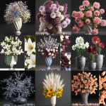 collection of bouquets 33 pieces