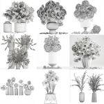 Collection of bouquets 39 pieces