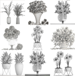Collection of bouquets 39 pieces