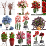 Collection of bouquets 39 pieces