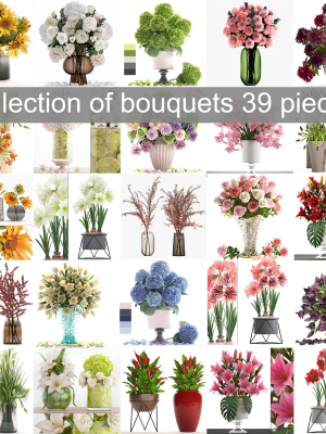 Collection of bouquets 39 pieces