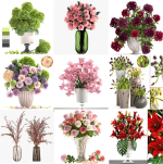 Collection of bouquets 39 pieces