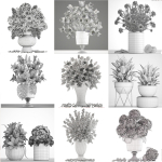 Collection of bouquets 40 pieces