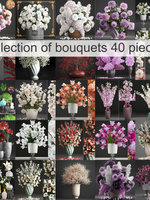 Collection of bouquets 40 pieces