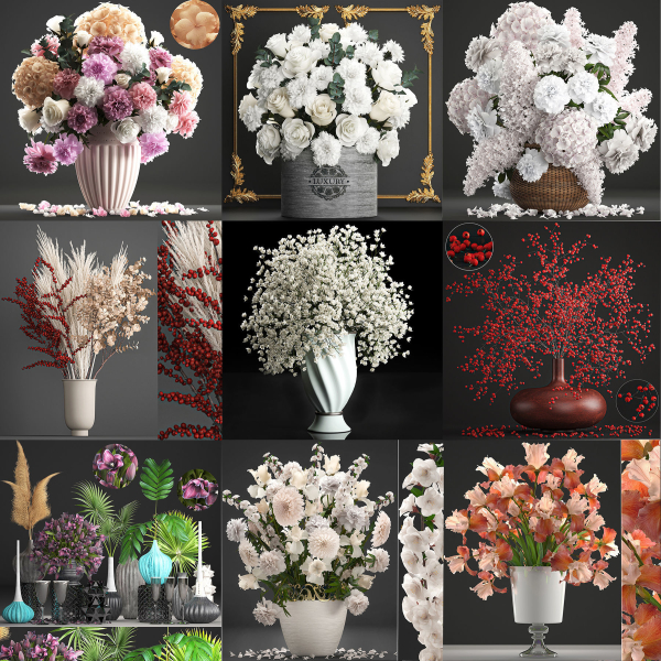 Collection of bouquets 40 pieces