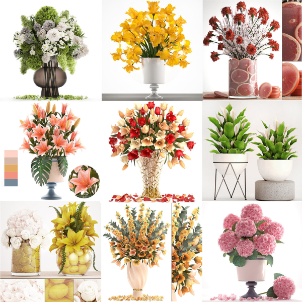 Collection of bouquets 40 pieces