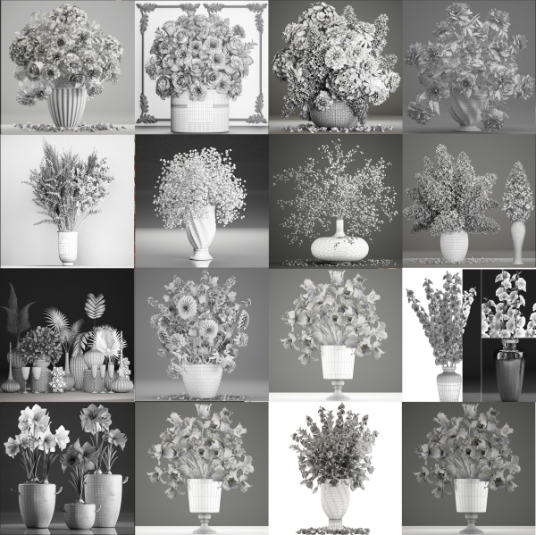 Collection of bouquets 40 pieces