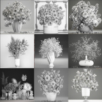 Collection of bouquets 40 pieces