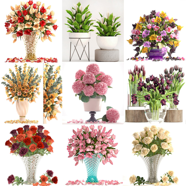 Collection of bouquets 40 pieces
