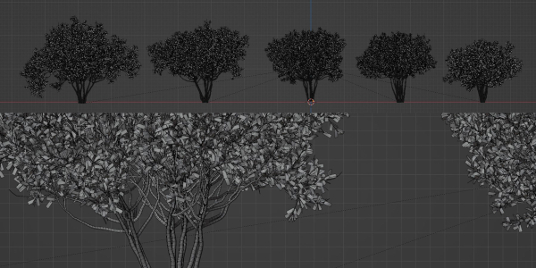 collection of bushes vol 164-Blender