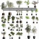 Collection of decorative trees 31 pieces