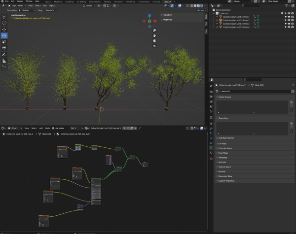 Collection plant vol 536 - blender model