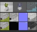 Concrete Potted Cactus Set