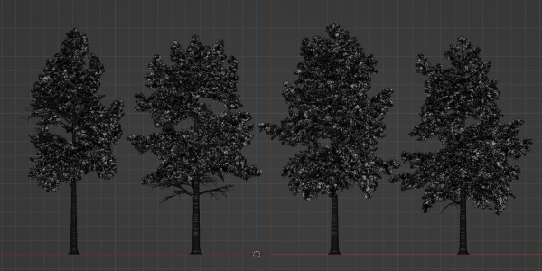 Conifer trees collection vol 130-Blender