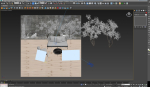 Courtyard scene Outdoor plant sofa