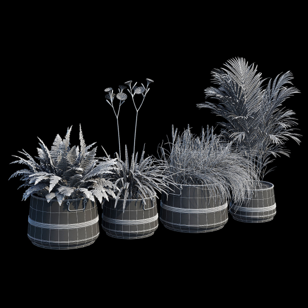 Cowden two metal planters