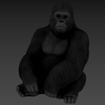 Deco Figurine Monkey Gorilla Side XL