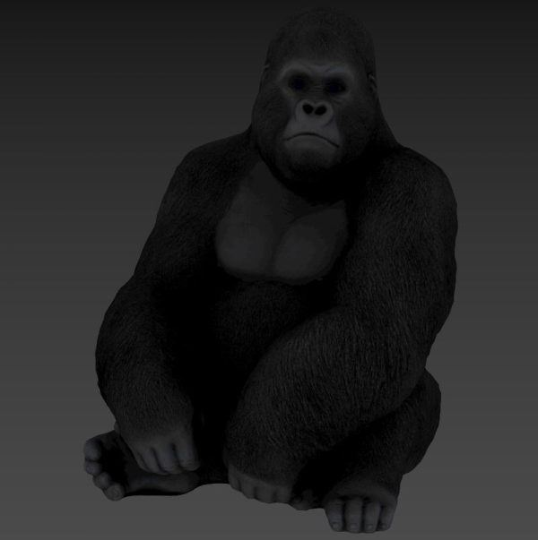 Deco Figurine Monkey Gorilla Side XL