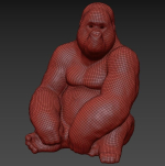 Deco Figurine Monkey Gorilla Side XL
