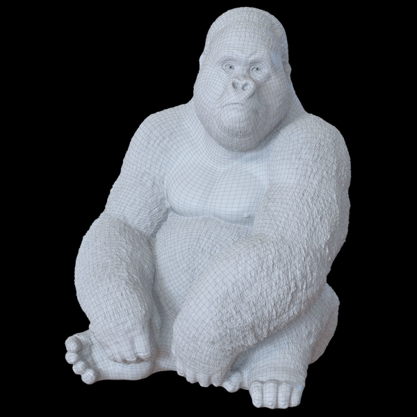 Deco Figurine Monkey Gorilla Side XL