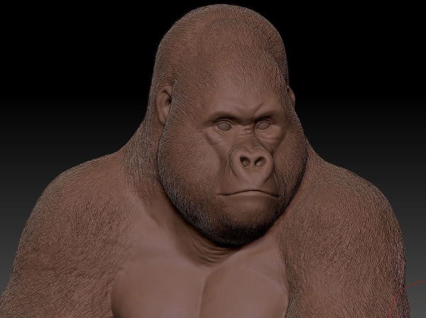 Deco Figurine Monkey Gorilla Side XL