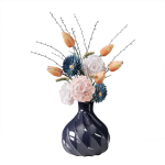 Decor bouquet of flowers in a glass vase