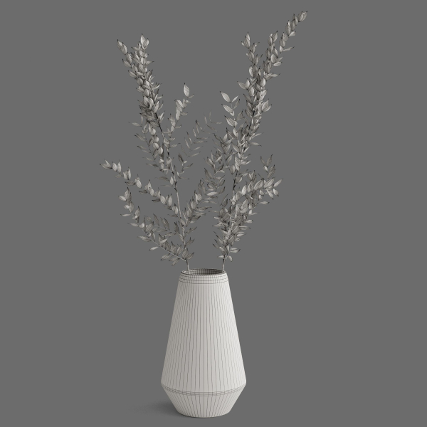 Decor branch Ruscus in a vase Set 61